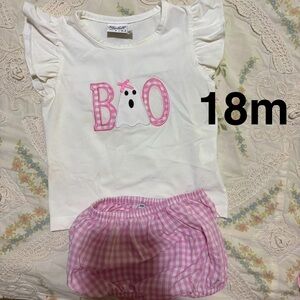 Size 18 month Halloween smocked set ‘’Boo’’